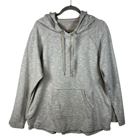 Calvin Klein Performance Hoodie Women’s XXL Gray Pullover‎ Long Sleeve Athletic - Picture 1 of 8